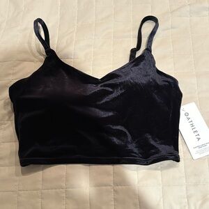 Athleta Elation V Neck Velvet Crop
